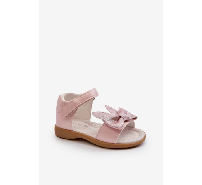 Dětské sandálky s zapínání na suchý zip, růžové model 21654179 - EVENTO
