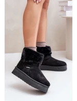 Sněhové boty na platformě s kožešinou Big Star OO274A108 Černé Sněhové boty na platformě s kožešinou Big Star OO274A108 Černé