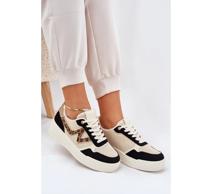 Dámské Sportovní Boty Na Platformě Leopardí Černé model 21688956 - Boto Dámské Sportovní Boty Na Platformě Leopardí Černé model 21688956 - Boto