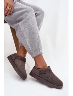 Dámské sněhule s podšívkou tmavě šedé model 21747636 - Boto