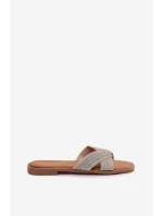 Dámské ploché stříbrné s kamínky model 21997971 - Boto Dámské ploché stříbrné s kamínky model 21997971 - Boto