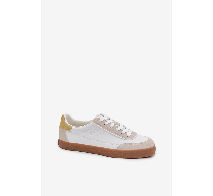 Dámské tenisky z eko kůže Big Star model 22069390 bílé - Big Star Shoes Dámské tenisky z eko kůže Big Star model 22069390 bílé - Big Star Shoes