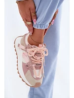 Tenisky na platformě z přírodního semiše model 22095134 růžové - Goe