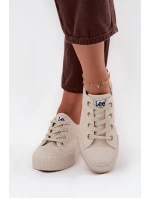 Dámské trampky na platformě LEE ISLA C WOMEN LOW – béžové