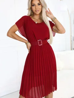 MIA Plisované šifonové midi šaty se širokým páskem model 21108244 - numoco basic