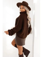 Teplý rolák oversize s širokými rukávy model 21794488 - numoco basic Teplý rolák oversize s širokými rukávy model 21794488 - numoco basic