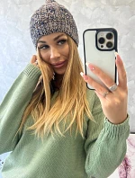 Fleecová čepice Melisa K241 navy blue+blue