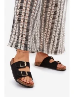 Dámské sandály na korkové platformě se zlatými černé model 21689208 - Boto Dámské sandály na korkové platformě se zlatými černé model 21689208 - Boto