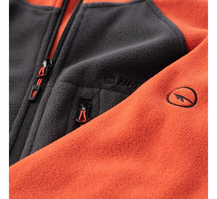 Pánská mikina Polar Monar M 92800621574 šedo-oranž - Hi-Tec Pánská mikina Polar Monar M 92800621574 šedo-oranž - Hi-Tec