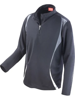 S Tréninkový top s zip s dlouhým rukávem 29. model 22426432 - Spiro