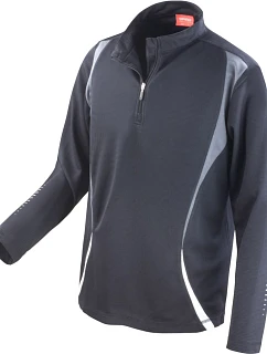 Spiro S 178X Tréninkový top s "1/4" zip s dlouhým rukávem 29.178X black/grey/white