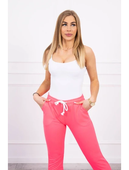 Bavlněné kalhoty růžové neonové Bavlněné kalhoty růžové neonové