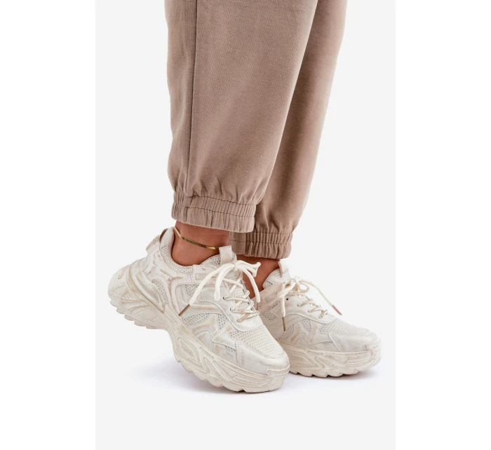 Dámské Tenisky S Na Platformě Béžové model 21680941 - Boto Dámské Tenisky S Na Platformě Béžové model 21680941 - Boto