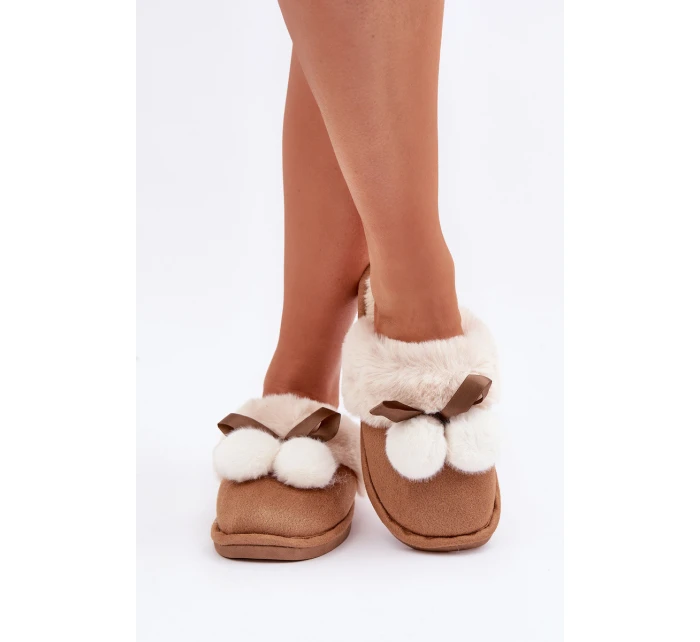 Dámské Pantofle S Kožíškem Camel Nartani