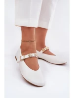 Dámské Baletky S Páskem A Zlatými Bílé model 21699403 - Boto