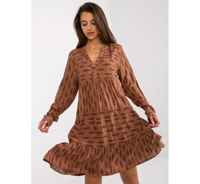 Šaty D73771M30361A4 hnědé