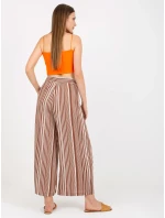 Kalhoty D73781M62237A bílá hnědá