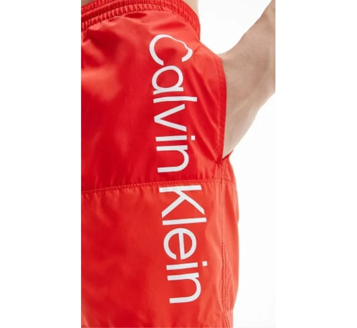 Pánské koupací kraťasy - KM00729 XNL - červená - Calvin Klein