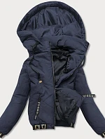 Tmavě modrá dámská bunda typu "bomber" (B8098-3)