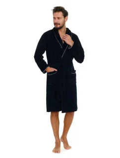 Pánský župan 6063 dark blue plus