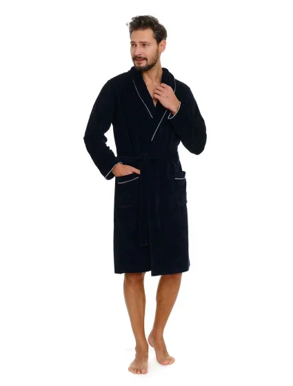 Pánský župan 6063 dark blue plus