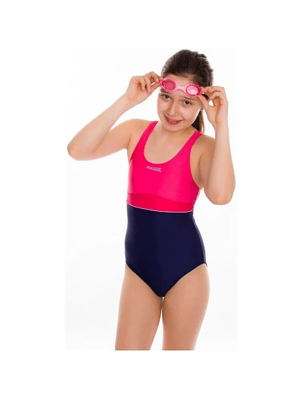 Dětské plavky model 17053849 tmavě modré a růžové plavky - Aqua-Speed Dětské plavky model 17053849 tmavě modré a růžové plavky - Aqua-Speed