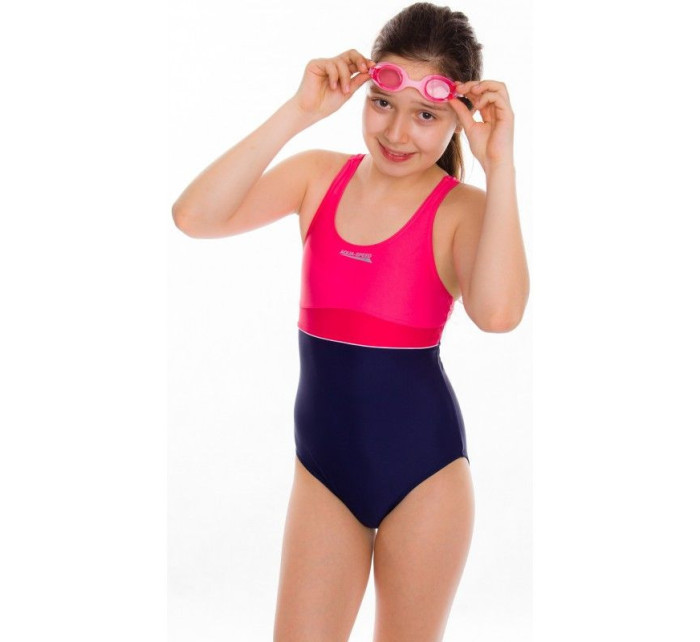 Dětské plavky  tmavě modré a růžové plavky model 17053849 - Aqua-Speed