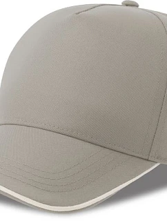 Atlantis Headwear Recy Five Piping 5 panelová sandwich kšiltovka 33.0282 grey/white
