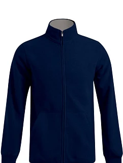 Promodoro 7971 Pánská dvojitá fleecová bunda 40.7971 navy/light grey