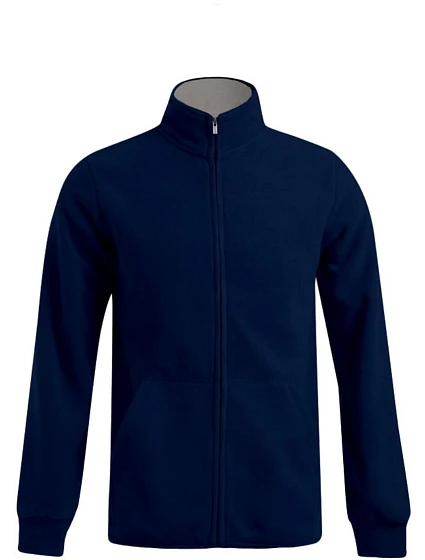 Promodoro 7971 Pánská dvojitá fleecová bunda 40.7971 navy/light grey