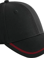 Beechfield B 166R 6 panelová kšiltovka "Match Day" 53.166R black/red