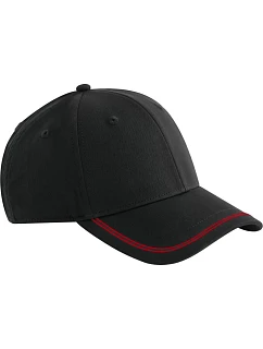 B 6 panelová kšiltovka  53. black/red model 22456553 - Beechfield