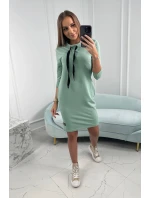 Šaty vázané u krku tmavě mátové Šaty vázané u krku tmavě mátové