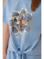 Sada s potiskem new punto halenkové + šortky modrý Sada s potiskem new punto halenkové + šortky modrý