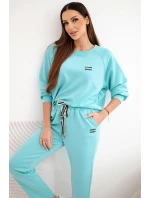 Dámský souprava z viskózy s mikinou a kalhotami máslový model 21954864 - K-Fashion