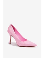 Klasické lakované lodičky z umělé kůže růžové model 22092148 - Boto