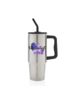 Personalizovaná cestovní termoska s barevným víčkem - Akvarelový otisk