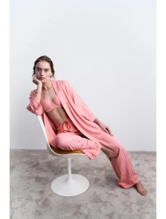 Amourette Jacquard Trousers - RED - TRIUMPH RED - TRIUMPH