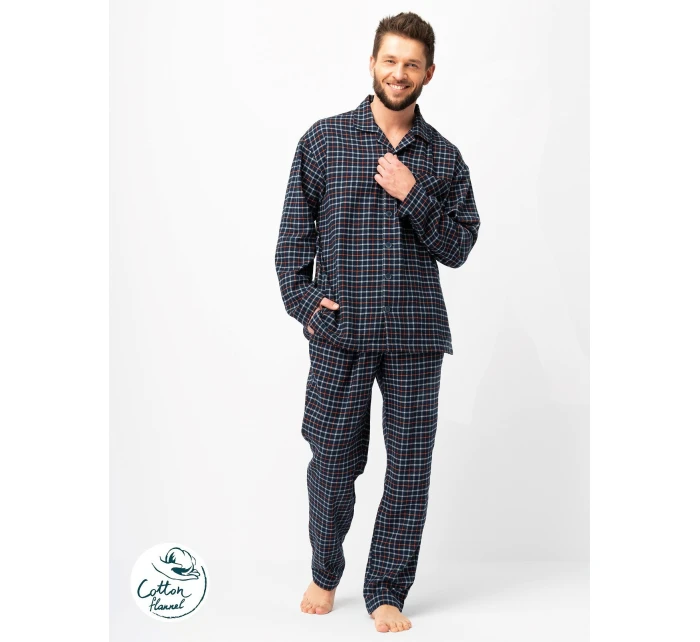 Pánské pyžamo MNS model 21293118 B25 délka/r M2XL na zip - Key Pánské pyžamo MNS model 21293118 B25 délka/r M2XL na zip - Key