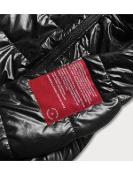 Krátká černá dámská bunda s ozdobným lemováním model 17556054 - S'WEST