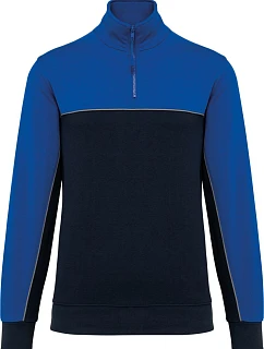 WK WK 404 Pracovní mikina s 1/4 zipem 20.W404 navy/royal blue