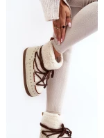 Dámské zateplené sněhule Bežové model 21637486 - Boto