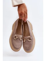 Zazoo 3429 Zamszové Dámské Mokasíny S Ozdobou Hnědé