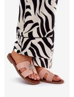 Ploché Pantofle S Vystřižením A Dekorací Špinavě Růžová Bohalis Ploché Pantofle S Vystřižením A Dekorací Špinavě Růžová Bohalis