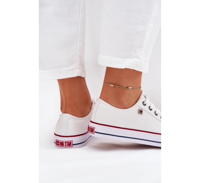 Dámské Nízké Tenisky Big Star DD274A232 Bílé Dámské Nízké Tenisky Big Star DD274A232 Bílé