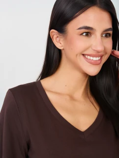 Tričko RV TS A1095.33 tmavě hnědé