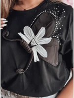 Dámské tričko oversize s 3D efektem černé Dstreet model 21983074 - FashionStreet Dámské tričko oversize s 3D efektem černé Dstreet model 21983074 - FashionStreet