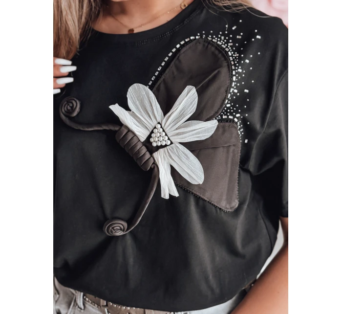 Dámské tričko oversize s 3D efektem černé Dstreet model 21983074 - FashionStreet Dámské tričko oversize s 3D efektem černé Dstreet model 21983074 - FashionStreet