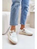 Dámské kožené sportovní boty na masivní platformě béžové model 21671302 - Boto Dámské kožené sportovní boty na masivní platformě béžové model 21671302 - Boto