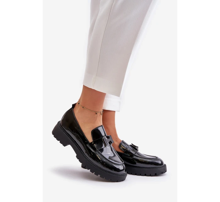 Lakované Dámské Mokasíny Vinceza 62187 Černé Lakované Dámské Mokasíny Vinceza 62187 Černé